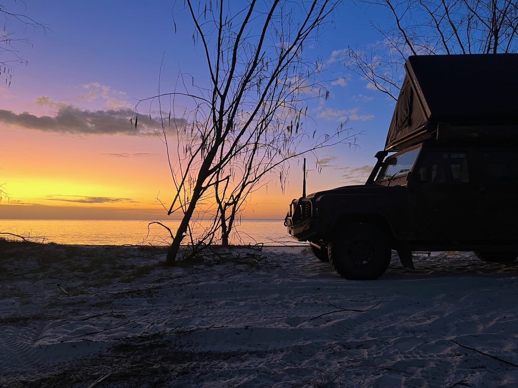 Camper van hire Sydney to Cape York. Land Rover Defender. 